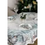 Скатерть новогодняя овальная Прованс Сказочные гномы 135х240 см Разноцветный