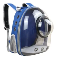 Рюкзак для переноски домашних питомцев CosmoPet CP-101 с иллюминатором 42х25х32 см Синий (3_06544)