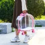 Сумка-візок для перенесення домашніх тварин CosmoPet CP-302 з телескопічною ручкою 47х42х24 см Рожевий (3_06589)