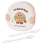 Ланч-бокс RIAS Hamburger з ложкою та вилкою 800 мл Різнокольоровий 3 шт (3_06604)