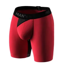 Боксеры мужские анатомические MAN's SET Anatomic Long 2.0 Light Black Series S Красный