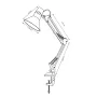 Настольная лампа Polux Worker 15.5x16x70 см Черный (Pol325150)