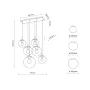 Люстра TK Lighting Esme 77x47x140 см Чорний (TK5384)