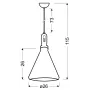 Люстра Candellux Robinson 26x115 см Черно-коричневый (31-10421)