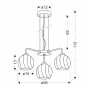 Люстра Candellux Larix 58x115 см Хром (33-23834)