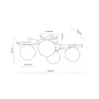 Люстра TK Lighting Sheron 70x41x18 см Біло-коричневий (TK5309)
