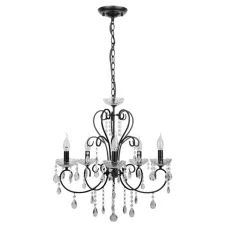 Люстра Candellux Aurora 57x100 см Чорно-прозорий (35-73730)