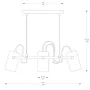 Люстра Zuma Line Resi 60x11.5x138.2 см Черный (ZuA8162-3A)