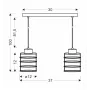 Люстра Candellux Glob 37x100 см Мідно-чорний (32-00361)