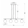 Люстра Candellux Raisa 70x95 см Хром (34-01399)