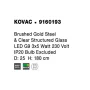 Люстра Nova Luce Kovac 25x180 см Прозоро-золотистий (Nova9160193)