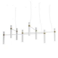 Люстра PikArt Tube Chandelier 200x48 см Біло-золотистий (5299-15)