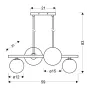 Люстра Candellux Kama 59x83 см Латунь (34-73426)