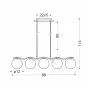 Люстра Candellux Ramon 86x114 см Хром (35-01429)
