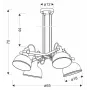 Люстра Candellux Reno 65x70 см Черно-бежевый (34-78155)