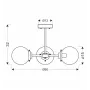 Люстра Candellux Lens 60x32 см Латунно-черный (33-01290)