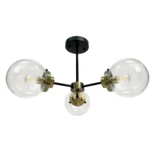 Люстра Candellux Lens 60x32 см Латунно-чорний (33-01290)