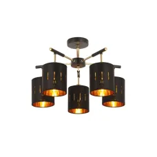 Люстра WunderLicht Om1615 54.5x34 см Чорно-золотистий (OM1615-45)