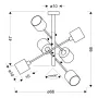Люстра Candellux Sax 66x66 см Нікель (36-70715)