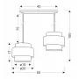 Люстра Candellux Twin 55x100 см Черный (32-17888)