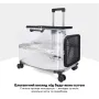 Контейнер-чемодан для переноски домашних питомцев CosmoPet CP-305 с колесиками 44х55х39 см Черный (3_06692)