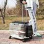 Контейнер-чемодан для переноски домашних питомцев CosmoPet CP-305 с колесиками 44х55х39 см Черный (3_06692)
