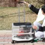 Контейнер-чемодан для переноски домашних питомцев CosmoPet CP-305 с колесиками 44х55х39 см Черный (3_06692)