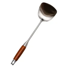 Лопатка для воку YIWU Generous 38х10 см Коричнево-сріблястий (HP-8-44)