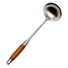 Ложка кухонна YIWU Generous 36,5х9,5 см Сріблясто-коричневий (HP-8-45)