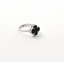 Кольцо клевер с ониксом Maxi Silver 9397 SE 18.5 Черно-серебристый