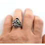 Кольцо в виде черепа Maxi Silver 5618 SE 21.0 Черно-серебристый