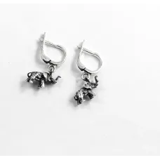 Серьги слоники Maxi Silver 9537 2.5 см Серебристый