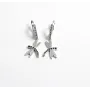 Серьги стрекоза Maxi Silver 9518 3.5 см Серебристый (89518)