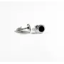 Пусети коло з оніксом Maxi Silver 9515 1.2 см Сріблясто-чорний