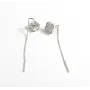 Серьги протяжки клевер с перламутром Maxi Silver 9514 0.9 см Серебристый