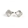 Сережки конюшина з перламутром Maxi Silver 9488 1.1 см Сріблястий