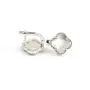 Сережки конюшина з перламутром Maxi Silver 9488 1.1 см Сріблястий