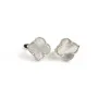 Сережки конюшина з перламутром Maxi Silver 9488 1.1 см Сріблястий