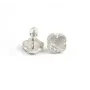 Пусеты клевер с перламутром Maxi Silver 9487 1.1 см Серебристый