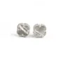 Пусеты клевер с перламутром Maxi Silver 9487 1.1 см Серебристый