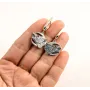 Серьги волки Maxi Silver 6870 1.8х3.6 см Серебристый