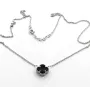 Колье клевер с Ониксом Maxi Silver 9420 SE 43-47 см Серебристый