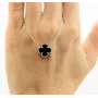 Колье клевер с Ониксом Maxi Silver 9420 SE 43-47 см Серебристый