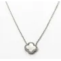 Кольє конюшина з перламутром Maxi Silver 9380 SE 40-45 см Сріблястий