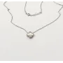 Кольє конюшина з перламутром Maxi Silver 9369 SE 40-45 см Сріблястий