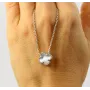 Кольє конюшина з перламутром Maxi Silver 9369 SE 40-45 см Сріблястий