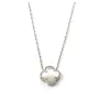 Кольє конюшина з перламутром Maxi Silver 9369 SE 40-45 см Сріблястий