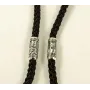 Шелковый шнурок с ликами святых Maxi Silver 9122 SE 55 см Серебристо-черный