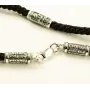 Шелковый шнурок с ликами святых Maxi Silver 9122 SE 55 см Серебристо-черный