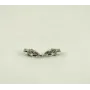 Шелковый ремешок на шею с бультерьером Maxi Silver 8838 SE One Size Серебристо-черный